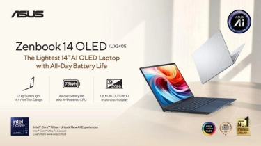 ASUS Zenbook 14 OLED UX3405, Laptop AI Ringan dan Portabel