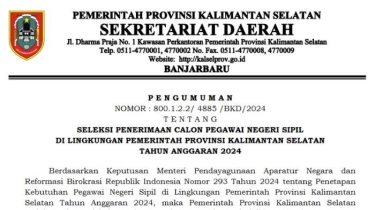 Pemprov Kalsel Buka 125 Formasi CPNS 2024, Simak Syarat Daftarnya