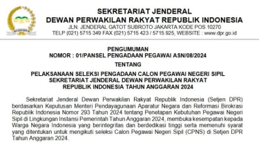 Gaji CPNS Setjen DPR RI 2024 Terendah Rp2.485.900 dan Tertinggi Rp6.762.600