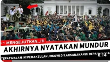 Cek Fakta: Akhirnya Jokowi Nyatakan Mundur di Depan Massa