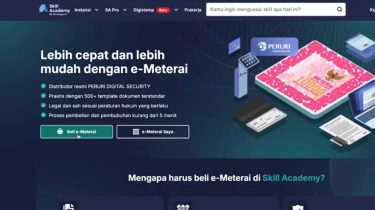 Cara Membeli e-Meterai di Skill Academy, Solusi Lain Saat Peruri Down!