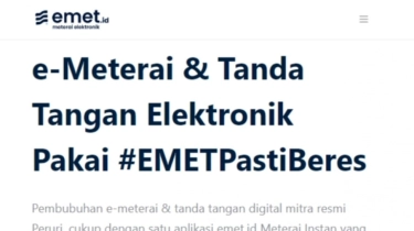 Dijamin Asli, Begini Cara Beli E-Meterai di eMET Sebagai Syarat CPNS 2024