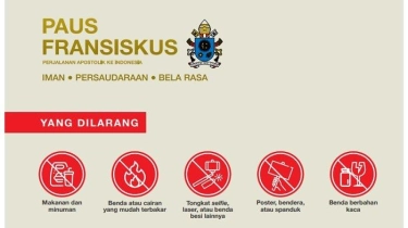 14 Benda yang Dilarang Dibawa saat Misa Agung Paus Fransiskus