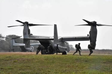 Penampakan V-22 Osprey dalam Latgabma Super Garuda Shield 2024