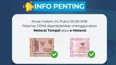 Daftar CPNS Bisa Pakai Meterai Tempel atau e-Meterai, Ini Perbedaan Pemakaiannya