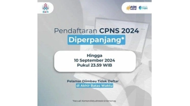 Pendaftaran CPNS Diperpanjang Hingga 10 September 2024, Pelamar Diimbau Tak Submit di Akhir Waktu