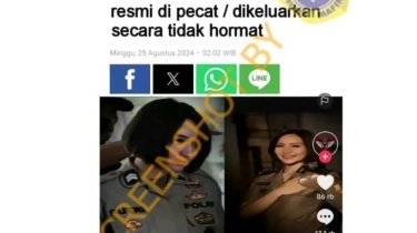 Cek Fakta: Polwan Brigadir Putri Cikita Resmi Dipecat Secara Tidak Hormat