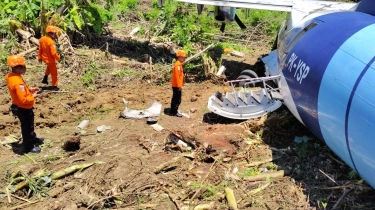 Pesawat Trigana Air Tergelincir di Bandara Stevanus Rumbewas, Basarnas Pastikan Seluruh Penumpang Selamat