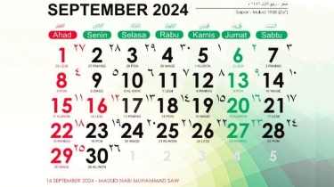 Tanggal 16 September 2024 Libur Apa? Ini Daftar Tanggal Merah Bulan September 2024