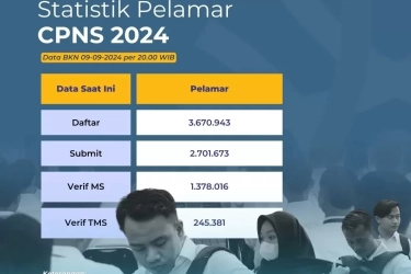 Hari Terakhir Pendaftaran CPNS 2024: DKI Jakarta Paling Banyak Pelamar dan Kota Gorontalo Paling Sedikit