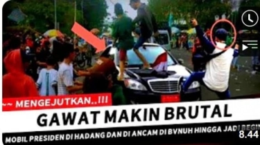 Cek Fakta: Mobil Presiden Jokowi Dihadang Massa