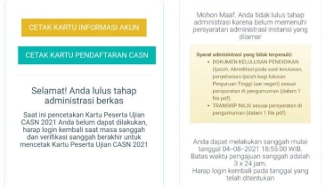 Arti Kode MS dan TMS dalam Hasil Seleksi Administrasi CPNS 2024