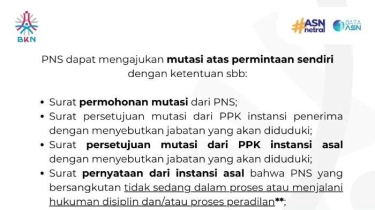 PNS Dapat Ajukan Mutasi Atas Permintaan Sendiri, Berikut Ketentuan dan Hal yang Jadi Pertimbangan