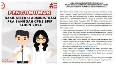 14 Instansi yang Sudah Umumkan Hasil Seleksi Administrasi CPNS 2024, Disertai Download Link PDF