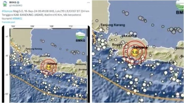 Gempa Terkini M 5,0 Guncang Bandung, Jabar Pagi Ini, BMKG: Tidak Berpotensi Tsunami