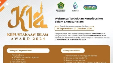 Kemenag Buka Pendaftaran Kepustakaan Islam Award 2024, Simak Kategori Penghargaan yang Diberikan