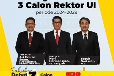 UI Gelar Pemilihan Rektor Hari Ini, Tiga Calon Adu Gagasan dalam Debat