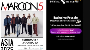 Sugar, Yes Please! Sebanyak 32.055 Tiket Maroon 5 Live in Jakarta Ludes Terjual di Livin' by Mandiri