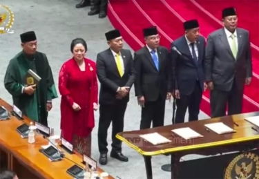 Sah! Puan Maharani Kembali jadi Ketua DPR, Didampingi Adies, Dasco, Saan, dan Cucun