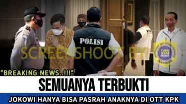 Cek Fakta: Jokowi Hanya Bisa Pasrah Saat Gibran di OTT KPK