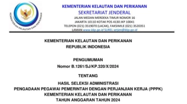 Seleksi Administrasi PPPK KKP 2024 Diumumkan, Berikut Link Daftar Nama Pelamar yang Lolos