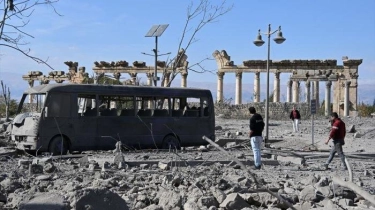 FOTO-FOTO SItus Bersejarah Warisan Dunia UNESCO di Kota Baalbek Hancur oleh Serangan Israel