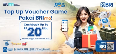 Top Up Voucher Game Pakai BRImo Jadi Lebih Cuan, Ada Cashback Real-Time!