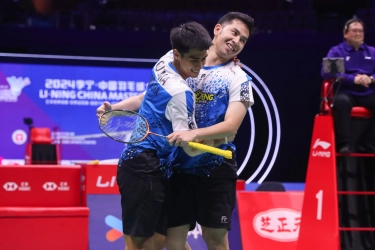 Kandaskan Unggulan Ketiga Tuan Rumah, Sabar/Reza Capai Final Super 750 Perdana di China Masters 2024