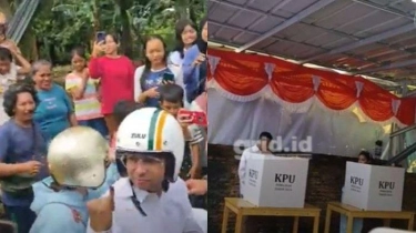 Gaya Raffi Ahmad dan Nagita Slavina saat Nyoblos, Pakai Outfit Simpel sampai Naik Vespa