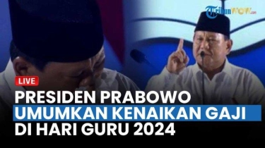 LIVE: Pidato Prabowo Umumkan Kenaikan Gaji Guru Tahun 2025, Menangis Bicara soal Kesejahteraan