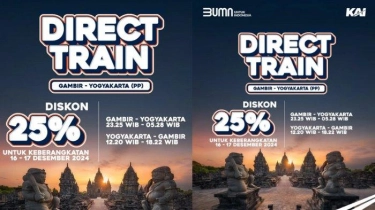 KAI Berikan Promo Diskon 25 Persen Tiket Direct Train untuk Rute Jakarta-Yogyakarta PP