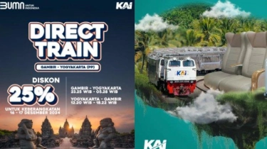 Khusus Nataru Direct Train Jakarta-Yogyakarta Tebar Diskon 25 Persen, Tiket Bisa Diakses  via Online