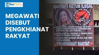 Video Spanduk 'Megawati Ketum Ilegal' Bertuliskan Pengkhianat Rakyat Bertebaran, PDIP Siaga