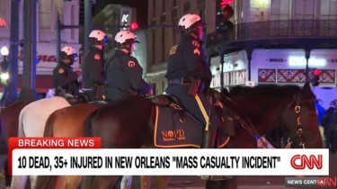 Malam Tahun Baru Berdarah di AS, Truk Tabrak Kerumunan di New Orleans, 10 Orang Tewas