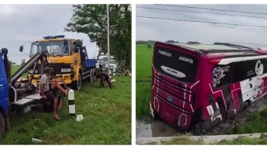 Polisi Buru Sopir Bus Majoe Mandiri Ponorogo-Jakarta yang Kabur Usai Adu Kambing Vs Granmax di Ngawi