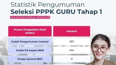 Update BKN 9 Januari 2025: 397 Instansi Sudah Umumkan Kelulusan PPPK Guru Tahap 1 2024