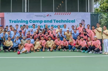 Ketum Pesti Buka Coaching Clinic dan Trainning Camp Bersama Tim Korea Selatan