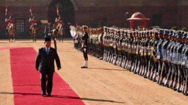 Prabowo Merasa Terhormat Ketika Disambut Upacara Kenegaraan di Istana Kepresidenan India