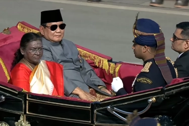 Prabowo Hadiri Parade Hari Republik India, Diantar Kereta Kuda bersama PM India Narendra Modi