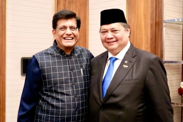 Bertemu Menteri Piyush Goyal, Menko Airlangga Dorong Penyelesaian Isu Teknis untuk Tingkatkan Perdagangan Indonesia–India