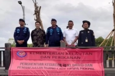 KKP Segel Reklamasi Ilegal PT CPS di Pulau Pari