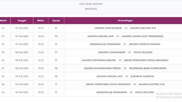 Jadwal Voli Proliga 2025 Pekan ke-5 Seri Bandung: Popsivo Polwan Selangkah Lagi Menuju Final Four