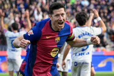 Barcelona Vs Alaves 1-0, Gol ke-18 Lewandowski Bawa Tiga Poin bagi Barca