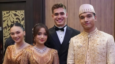 Bukan Aisar Khaled, Fuji Akhirnya Foto dengan Pria Idaman Netizen di Pernikahan Frans Faisal