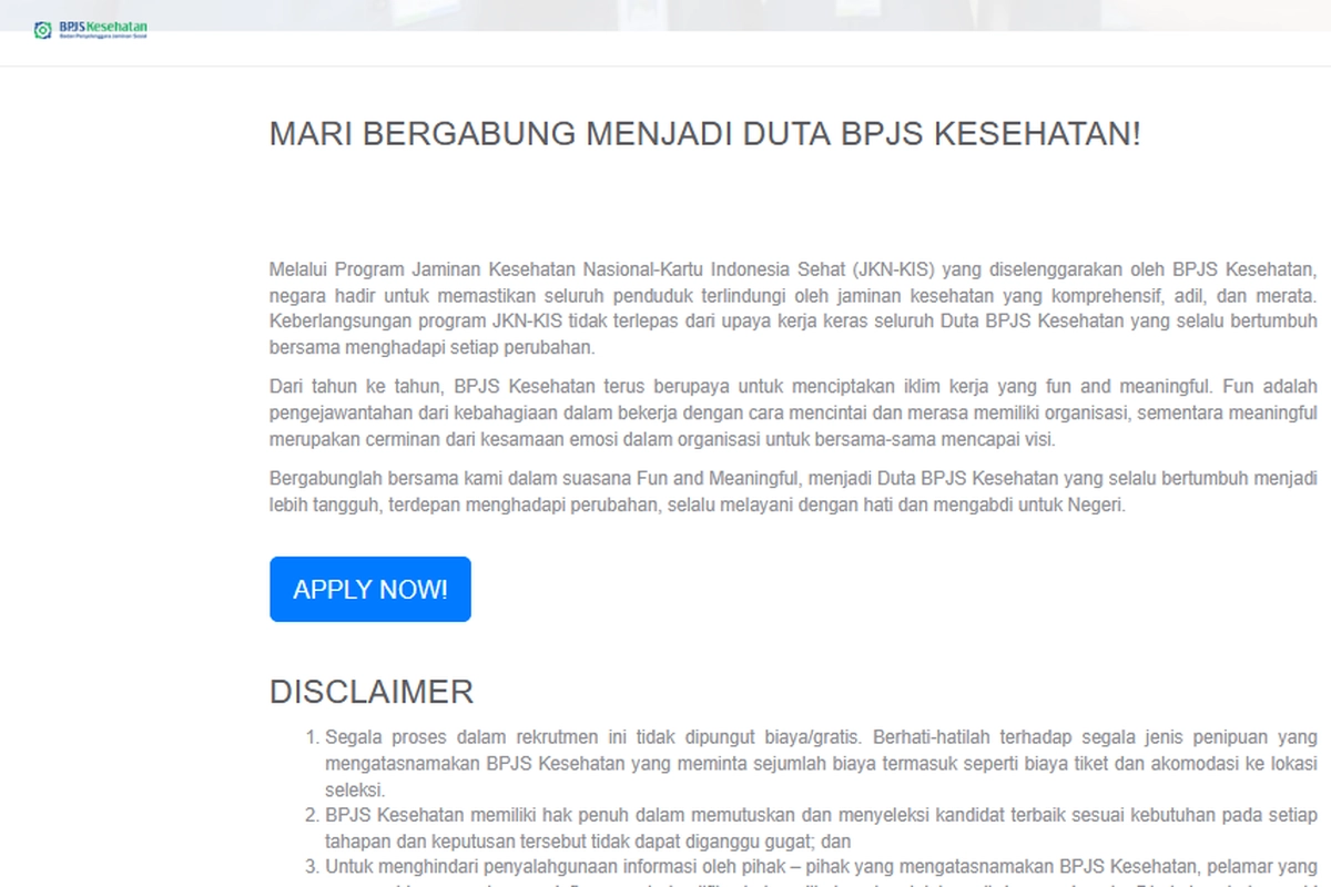 Lowongan Kerja BPJS Kesehatan 2025, Ini Syarat dan Cara Daftarnya