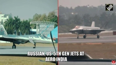 Untuk Pertama Kalinya, Jet Tempur AS F-35 dan Su-57 Rusia Mengudara di Langit India