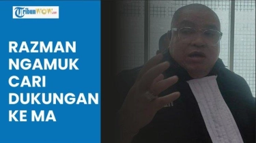 Video Razman 'Ngamuk' Lagi di Gedung MA, Minta Mahkamah Agung Ganti Hakim Kasus Hotman Paris