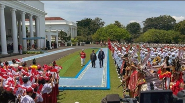 Dentuman Meriam Sambut Kedatangan Presiden Turki Erdogan di Istana Bogor