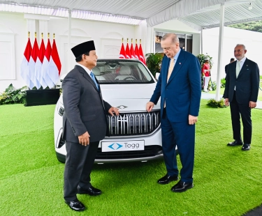 Erdogan Hadiahi Prabowo Mobil Listrik Togg T10X Buatan Perusahaan Nasional Turki