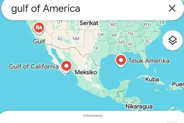 Perintah Trump, Google Ubah Nama Teluk Meksiko Jadi Teluk Amerika